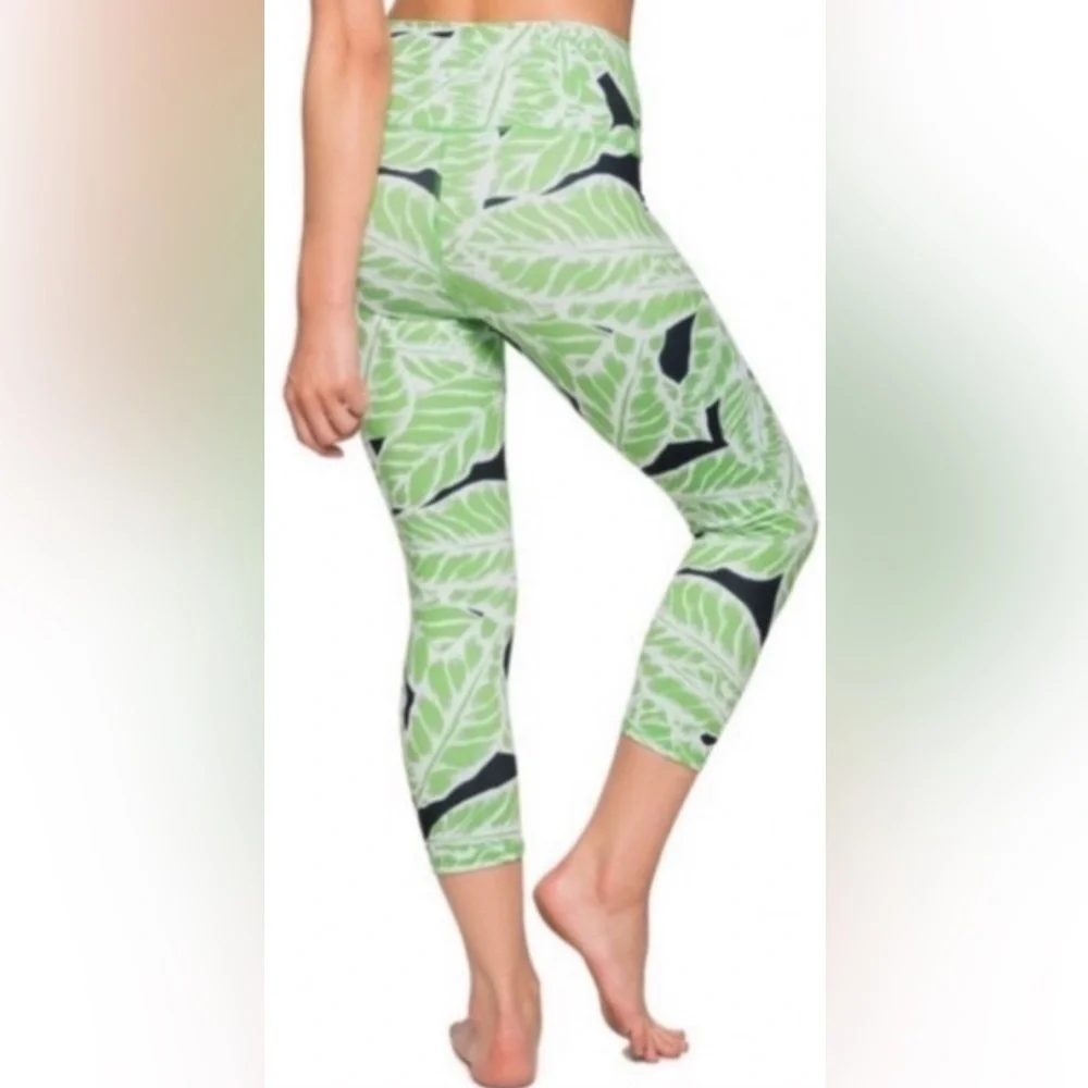 ALO Yoga Palm Printed Cropped Leggings SZ XS